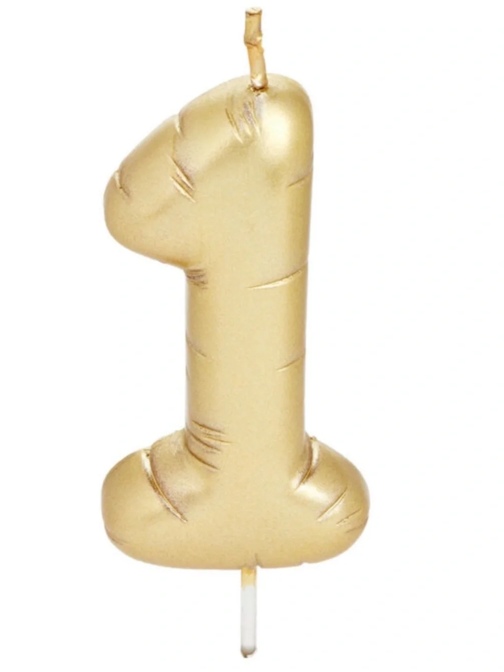 Stir Everyday Number 1 Birthday Candle 🗺 Oversized, Metallic Gold New in Box!!